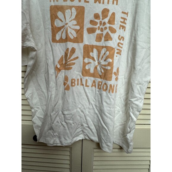 Billabong In Love With The Sun Oversized T-Shirt SIZE Large 100% Cotton - Picture 2 of 7